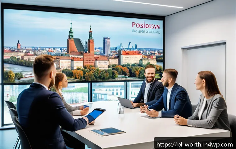 성공적인 가치 제안의 핵심 요소 - A modern Polish business meeting scene in a bright, sleek office with diverse professionals sharing ...